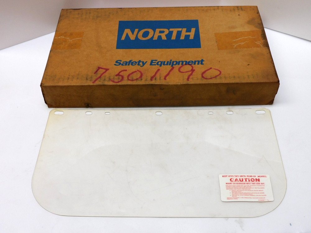 LOT OF 25 NORTH 60007 NON-CONDUCTIVE FACE SHIELD WINDOWS 0.55″ X 8″ CLEAR