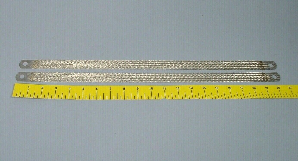 Lot of 2 Nvent MBJ25-500-10 Eriflex Grounding & Bonding Braid Tinned Copper