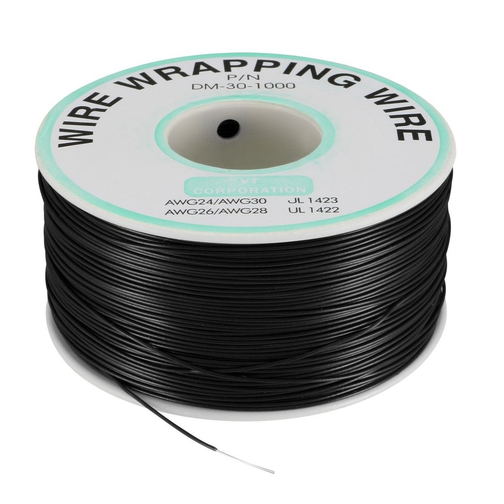 Wrapping Wire Tin Plated Copper Wire P/N DM-30-1000 30 AWG 250M Length Black
