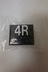 Otis Elevator Die-Cast Graphic Button Insert “4R” – AAA250G – Lot of 4 – NOS
