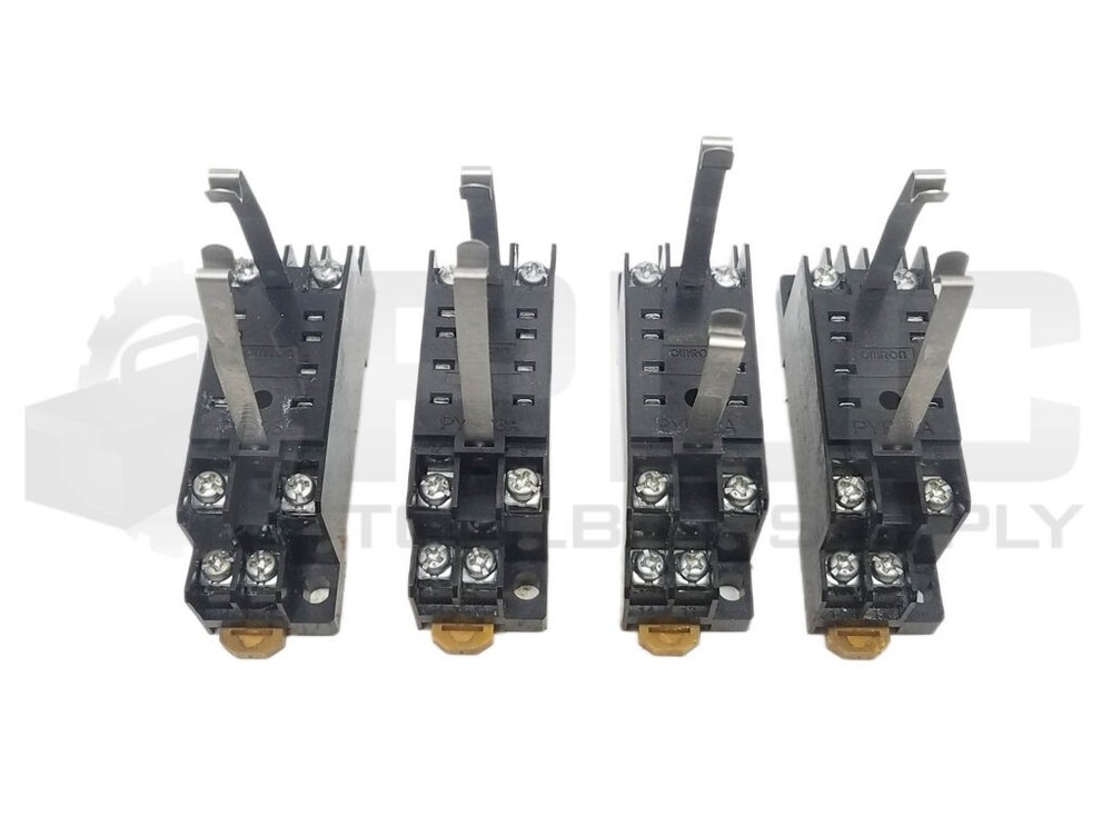 LOT OF 4 OMRON PYF08A RELAY SOCKET 7A 250V