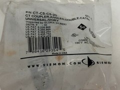 Siemon CT-C5-C5-20 Dual Port Double CAT5E Coupler Angeled RJ45 Data Jack IVORY