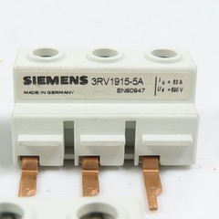 Siemens 3RV1915-5A 3-Phase Supply Terminal Busbar 63A 690V For S0 & S00 Lot/5