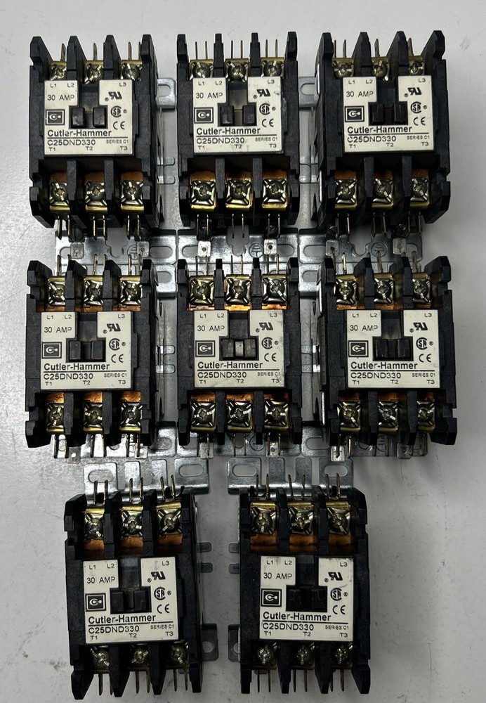 CH Cutler-Hammer C25DND330 30 Amp Series C1 Lot Of 8