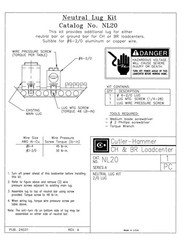 New – Eaton Neutral Lug Kit NL20CS – BR/CH Type – 2/0 Max. Wire Size (2 Pack)