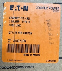 KEARNEY FIT – ALL 7.00 AMP TYPE X FUSE LINK QTY: 25