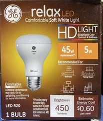 LED Relax HD Bulb R20 Soft White 450 Lumens 5-Watt 45545