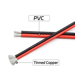 Twin 2 Core Flexible PVC Wire Cable 16/18/20/22/24/26/28/30 AWG Tinned Copper