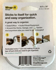 NEW 2-Pk Wrap-It Storage 400-6BLTD Self-Gripping Perforated Hook/Loop 6.5ft Tape