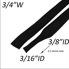 Heat Shrink Braided Sleeve Fabric Tubing- fit Irregular Shape Hose/Cable
