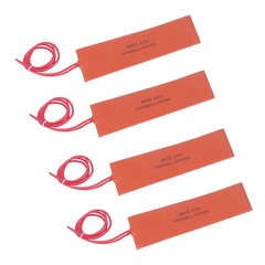 4 Pcs Silicone Rubber Heating Pad Flexible Silicone Heater Mat Rubber Heating