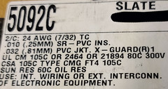 Alpha Wire 5092C 24/2C Xtraguard 1 Premium Shielded Control Cable Gray /10ft