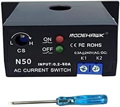 Current Sensing Relay 50 Amp AC Current Switch Normally Open Monito Color: N50