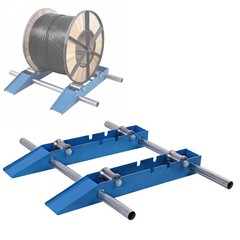 Cable Drum Reel Dispenser Adjustable Cable Roller Stand Load 3307 LBS Capacity