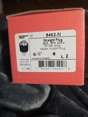 BRAND NEW Pass&Seymour/Legrand 8462-N Electrical Plug 3P 4W 60A, 3Ph, 250V NEMA
