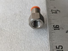 SMC 1/4 OD x 1/8 NPTF Push-In Male Connector Pneumatic Fitting 2/ORDER
