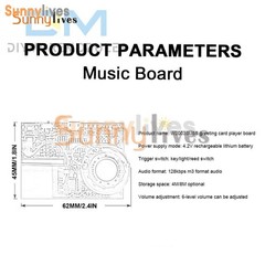 8M Recordable Sound Module MP3 Music Voice Player Board for Greeting Card DIY