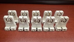 H.H. 10-Pack Medium Bi-Pin (G13) Slide-On Lampholders— T8/T12/LED Tube NEW!