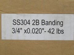 SS304 2B BANDING NICKEL PLATED STEEL SHEET STRAPPING 3/4 ”