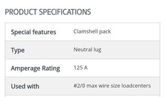 New – Eaton Neutral Lug Kit NL20CS – BR/CH Type – 2/0 Max. Wire Size (2 Pack)