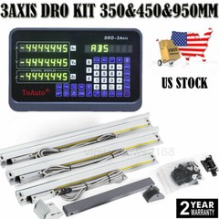 3Axis Digital Readout DRO Display 5µm Linear Scale 350+450+950mm for Milling