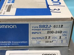 Omron S82J-6112 Power Supply, Disco BDS82J-6112, 200-240VAC, 12VDC, 1A, 147482