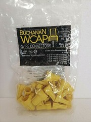 BUCHANAN WCAP YELLOW PRESSURE WIRE CONNECTORS 2 #18 – 3 #12 AWG ~ QTY 25