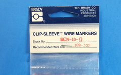 ONE-BRADY, SCN-10-9, Clip Sleeve pack of 300 for Wire Dia, 16-14AWG, 0.109-0.133