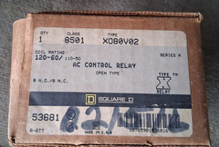 NEW SQUARE D 8501XO80V02 AC CONTROL RELAY 8501