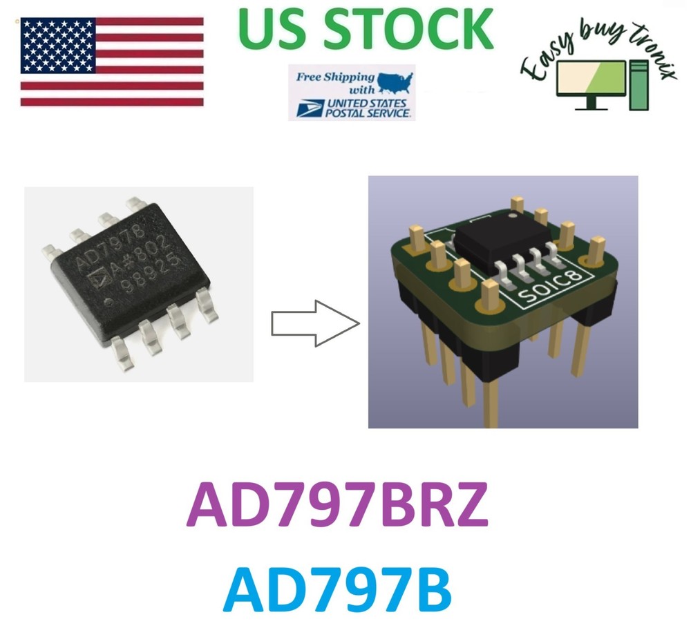 1pcs on DIP-8 AD797B AD797 AD797BRZ Ultralow Distortion, Ultralow Noise Op Amp