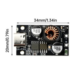 5/10pcs DC10-30V 30W Power Fast Charging Module Car Charger Type-C PD 3.0 QC 3.0