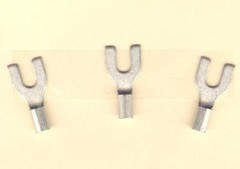 50 Non-Insulated FORK SPADE Terminal Connector #16-14 Wire Gauge AWG #6 Stud USA