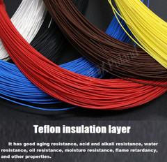 7AWG-15AWG PTFE Silver Plated Copper Cable 1.5mm²~10mm² Flexible Stranded Wire
