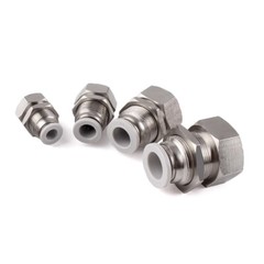 Bulkhead Connectors Female Thread Pneumatic Push In Fittings Air Water Hose Tube