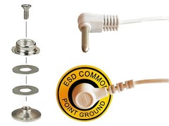 Universal ESD Grounding Snap Kit with 16ft Grounding Cord for Safe Workspaces