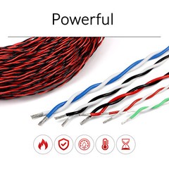 0.12-2.5mm² Wire Twisted Pairs 1-100 Metres Long PTFE hi-temp wire twisted pair