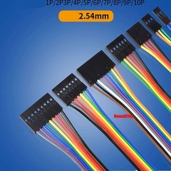 Dupont Jumper Wire 2.54mm Rainbow Cable Ribbon Female-Female 1P-10 Pin 10cm-50cm