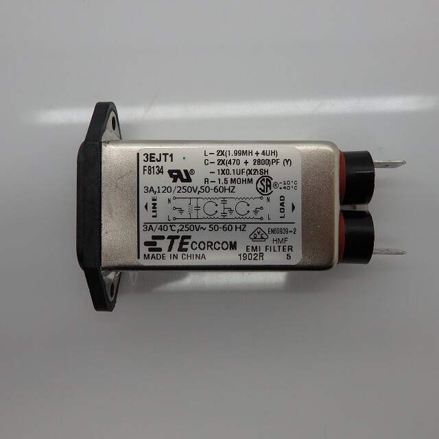 TE Connectivity Corcom 3EJT1 3A 3P Male AC Line Power Inlet Filter