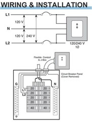 Briidea Surge Protection Panel 120V/240V L-N 800Vpk L-L 1200Vpk Whole House NEMA