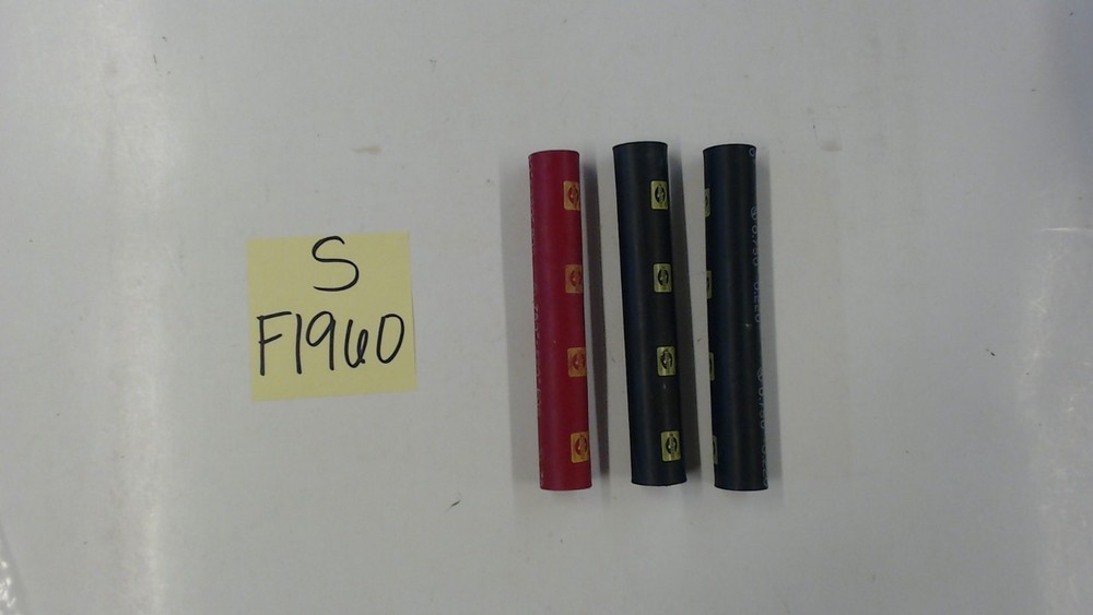 3/4″ x 6″ Heat Shrink Tube LOT OF 3 (2 Black and 1 Red)
