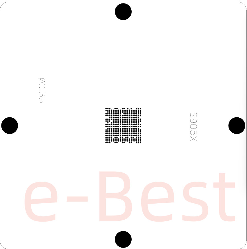 S9O5W S905W 5905X S9O5X S90SX S905L S905X LFBGA13x13-368 Stencil 0.35mm