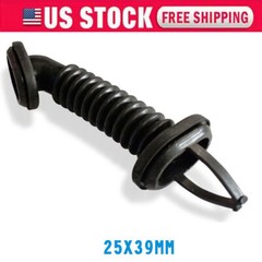 25mm x 39mm Car Harness Wiring Door Tube Rubber Sleeve Dust-proof Oval Black