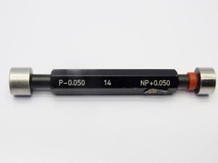 MG Marposs 14mm GO NO-GO Plug Gauge PI-019 P-0.050 NP+0.050 20 Degree C