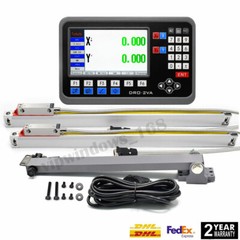 LCD DRO Digital Readout 2Axis w/ 5µm TTL Linear Scale 50~1000mm CNC Mill EDM Kit