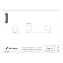 Glass Fuse, 3.50A, 10kA at 125V AC, 200A at 250V AC, 5 PK AGC-3-1/2-R