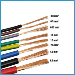Single Core RV Flexible Wire Pure Copper Cores PVC Electrical Cable 0.3~16mm²