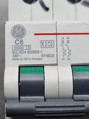 GE 674633 6A C6 G62 2-POLE MCB CIRCUIT BREAKER 2/PK (IN30S3B4)