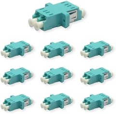 12pcs Fiber Optic Cable Adapter Coupler OM3 Multimode Duplex LC/UPC Female LC