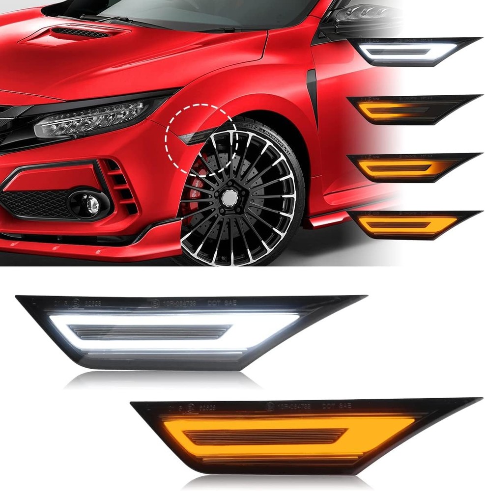 LED Side Marker Lights Compatible with Civic 2016 2017 2018 2019 2020 2021 & 10T
