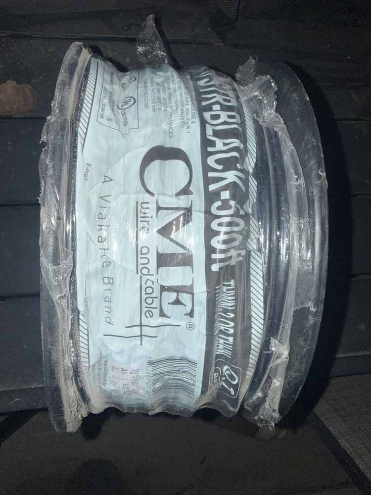 Cme E102470 Black Wire 8awg 500ft